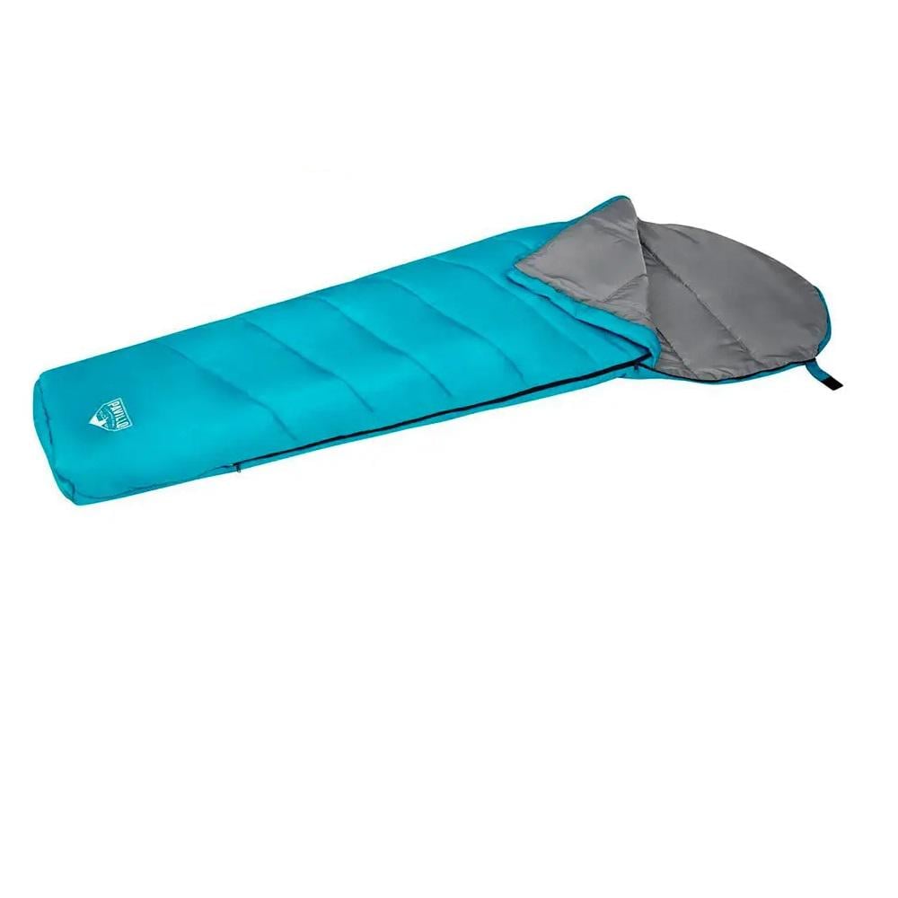 Мішок туристичний односпальний Bestway 68102 з поліестеру в чохлі 220x75x20 см Блакитний (150-7-68102)