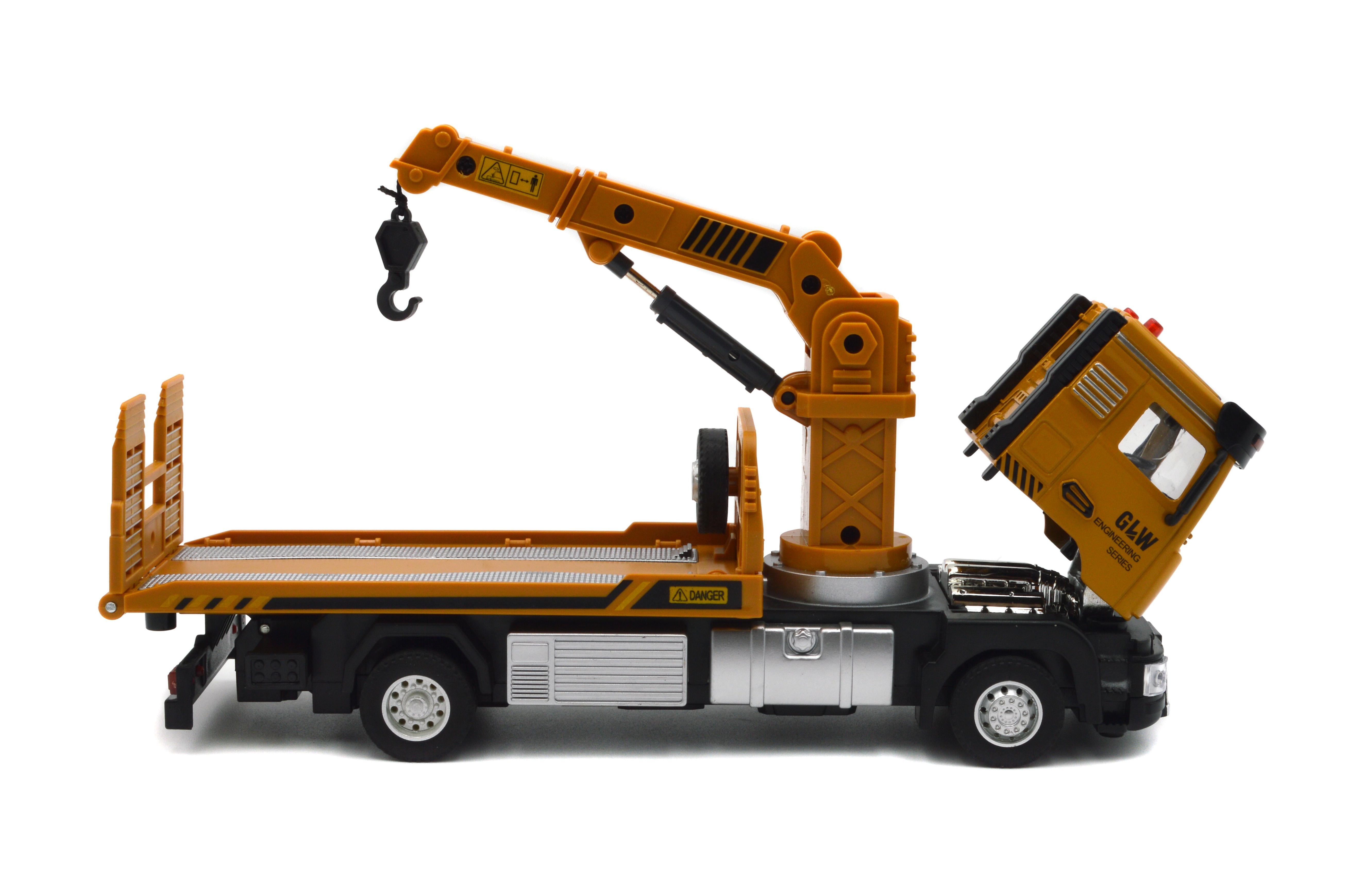 Модель евакуатора з металевою кабіною інерція звуки світло 61255 - фото 5 Модель евакуатора з металевою кабіною інерція звуки світло 61255 - фото 5