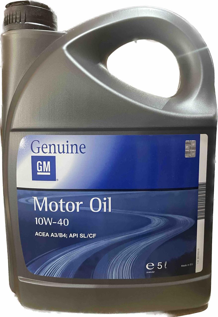 Моторное масло GM Motor Oil 10W-40 5 л (93165216)
