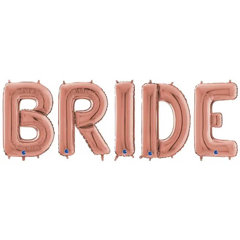 Буквы фольгированные Grabo BRIDE 80 см Розовое золото (4823094502528)