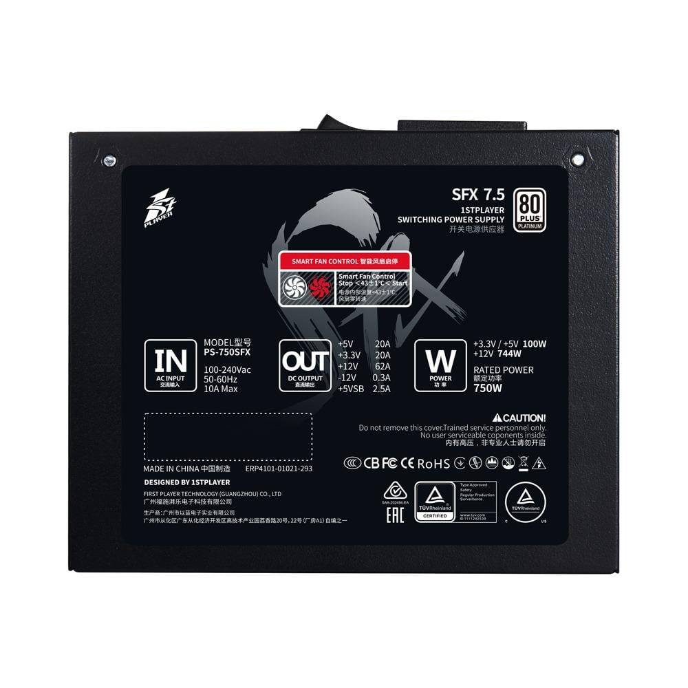 Блок живлення для ПК 1stPlayer PS-750SFX 750W Black (SFX-PLT-750-BK-EU) - фото 5
