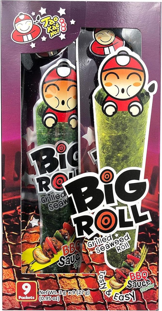 Чипсы Нори Tao Kae Noi Grilled Seaweed Big Roll BBQ Sauce Flavor 9 шт. х 3 ч (2824534963)