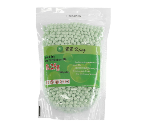 Трасерні страйкбольні кулі BB KING 0,25 г 2000 шт. (BBK-025-2KTracer) - фото 3 Трасерні страйкбольні кулі BB KING 0,25 г 2000 шт. (BBK-025-2KTracer) - фото 3