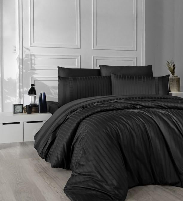 Постельное белье First Choice New trend siyah Делюкс сатин евро Черный Постельное белье First Choice New trend siyah Делюкс сатин евро Черный