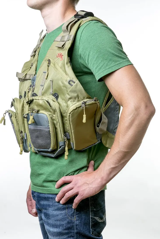 Жилет рыболовный разгрузочный Tramp Angler TRFB-006 S/M Хаки - фото 3