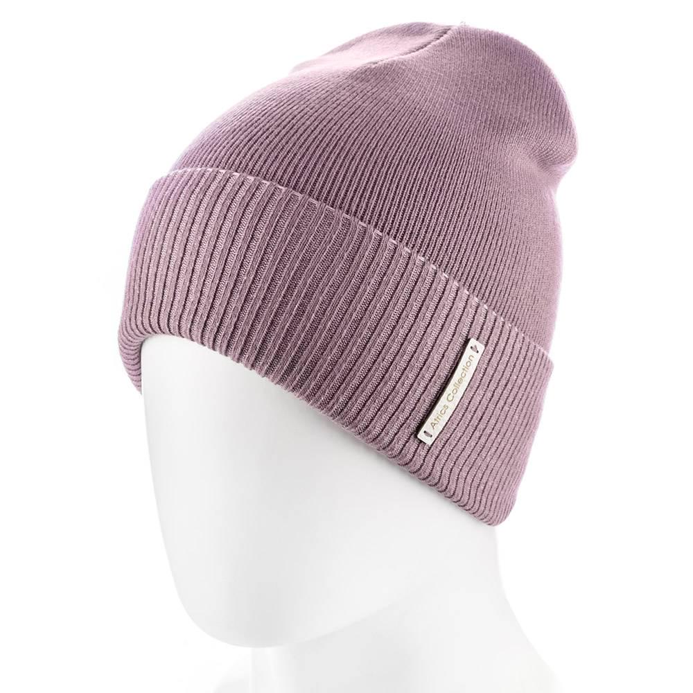 Шапка unisex Actrics UH794 из хлопка Сиреневый