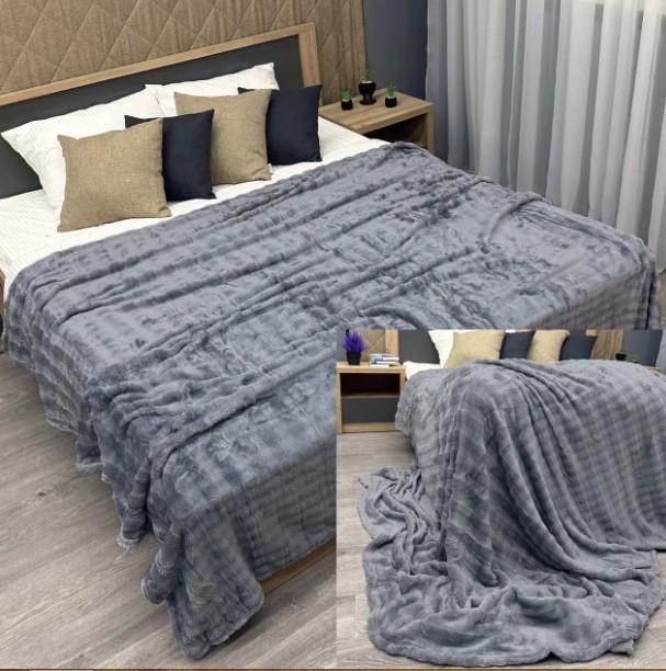 Покрывало из плюша Soft Night 200х230 см Графитовый (87-132) - фото 4 Покрывало из плюша Soft Night 200х230 см Графитовый (87-132) - фото 4