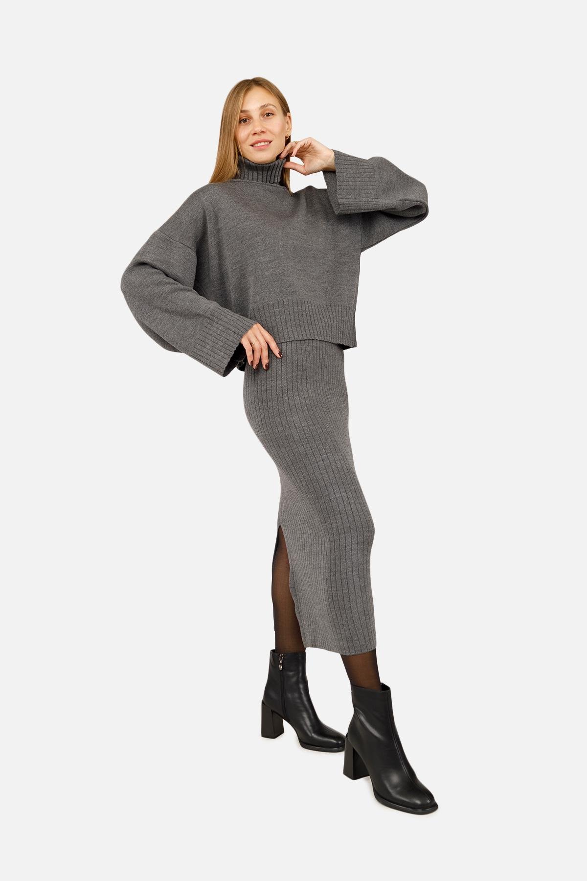 Светр жіночий ЦБ-00262083 р. 44 Графіт (SKT001025831) - фото 5 Светр жіночий ЦБ-00262083 р. 44 Графіт (SKT001025831) - фото 5