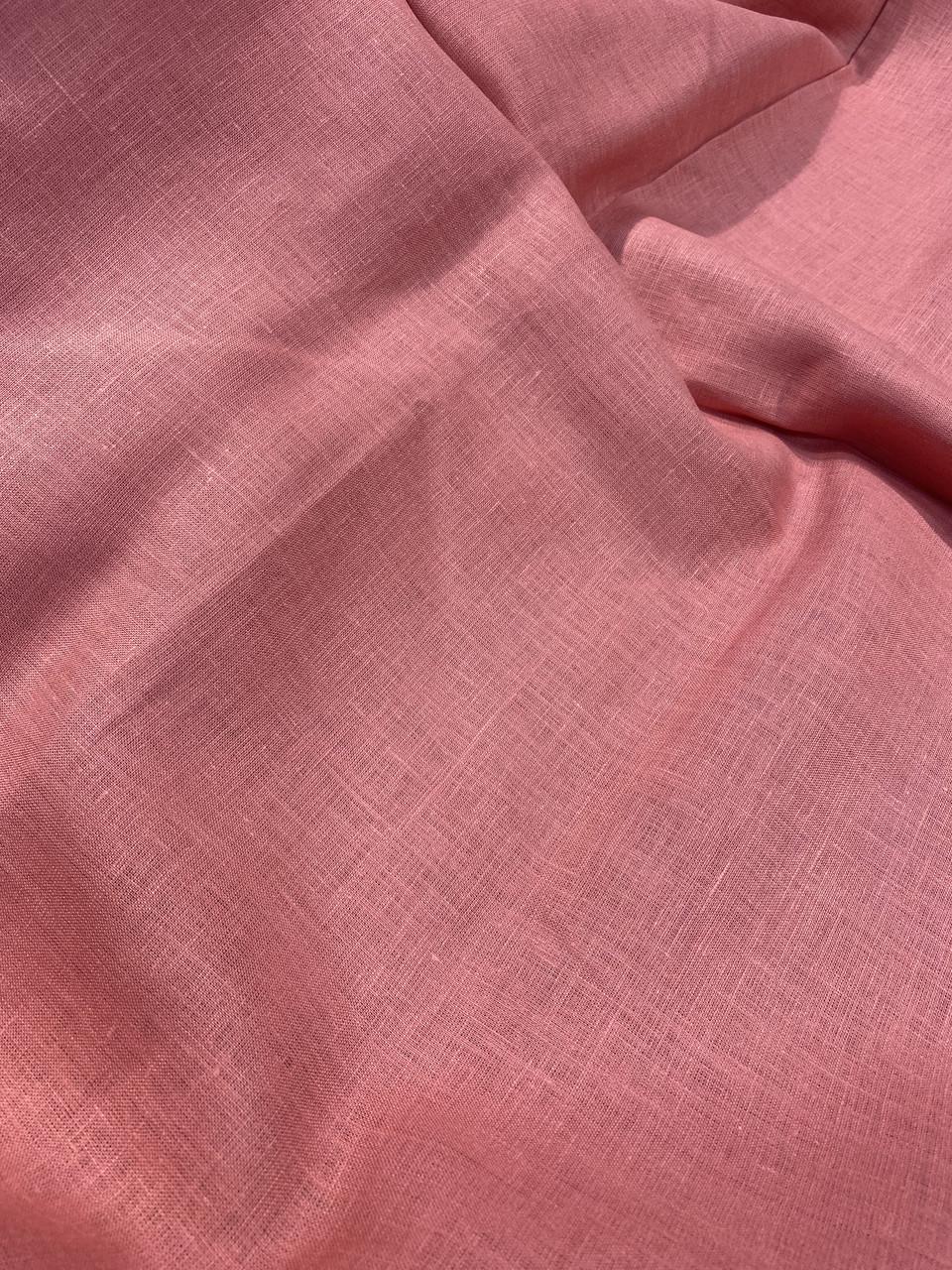 Ткань LINEN PLUS льняная 150 см 490 Коралловый - фото 4 Ткань LINEN PLUS льняная 150 см 490 Коралловый - фото 4
