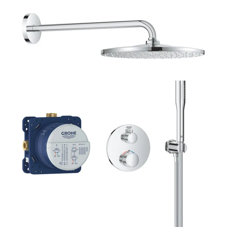 Система душевая с термостатом скрытого монтажа Grohe Grohtherm Rainshower Mono 310 Chrome (34869000)
