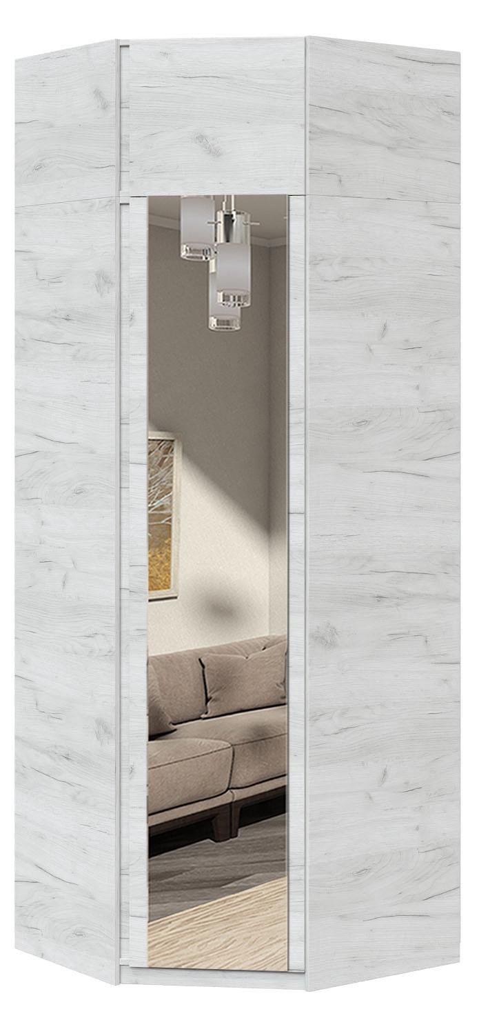 Шкаф угловой с зеркалом Мастер Форм Брайт 850х520х2400 мм Дуб крафт белый (32279) - фото 1 Шкаф угловой с зеркалом Мастер Форм Брайт 850х520х2400 мм Дуб крафт белый (32279) - фото 1