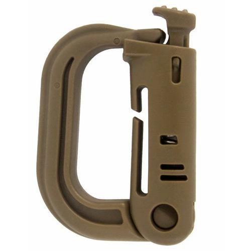 Карабін фіксатор D-подібний Tornado Grimloc MOLLE 4 шт. Khaki (11198491) - фото 3 Карабін фіксатор D-подібний Tornado Grimloc MOLLE 4 шт. Khaki (11198491) - фото 3