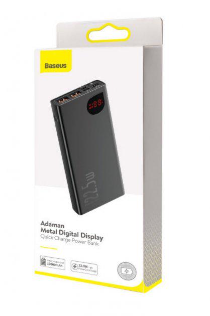 Павербанк Baseus Adaman 10000 mAh 22,5 W с технологией QC3.0+PD3.0 Черный (363987492) - фото 8