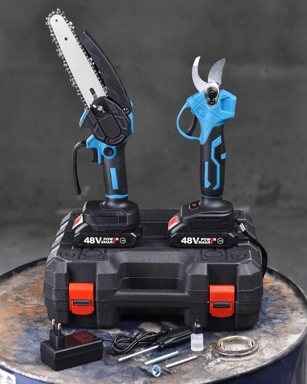 Комплект аккумуляторного электро инструмента для сада Makita 2в1 пила и секатор 48 V в чемодане - фото 5 Комплект аккумуляторного электро инструмента для сада Makita 2в1 пила и секатор 48 V в чемодане - фото 5