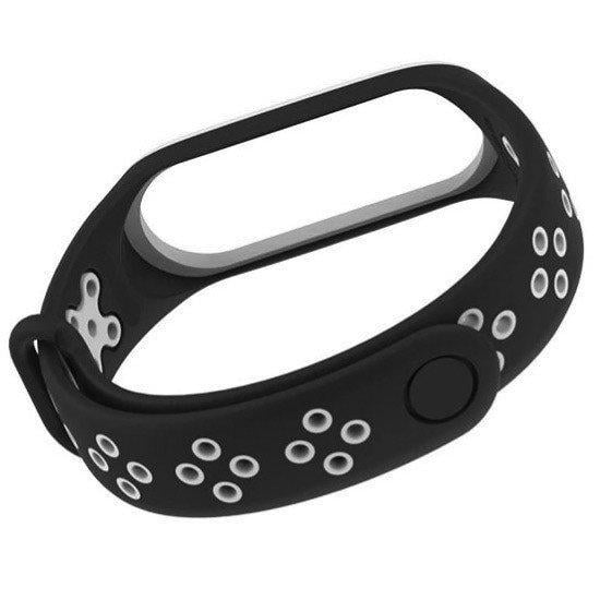 Силиконовый ремешок Primo Perfor Sport для фитнес-браслета Xiaomi Mi Band 4 Black/White (1007373770)