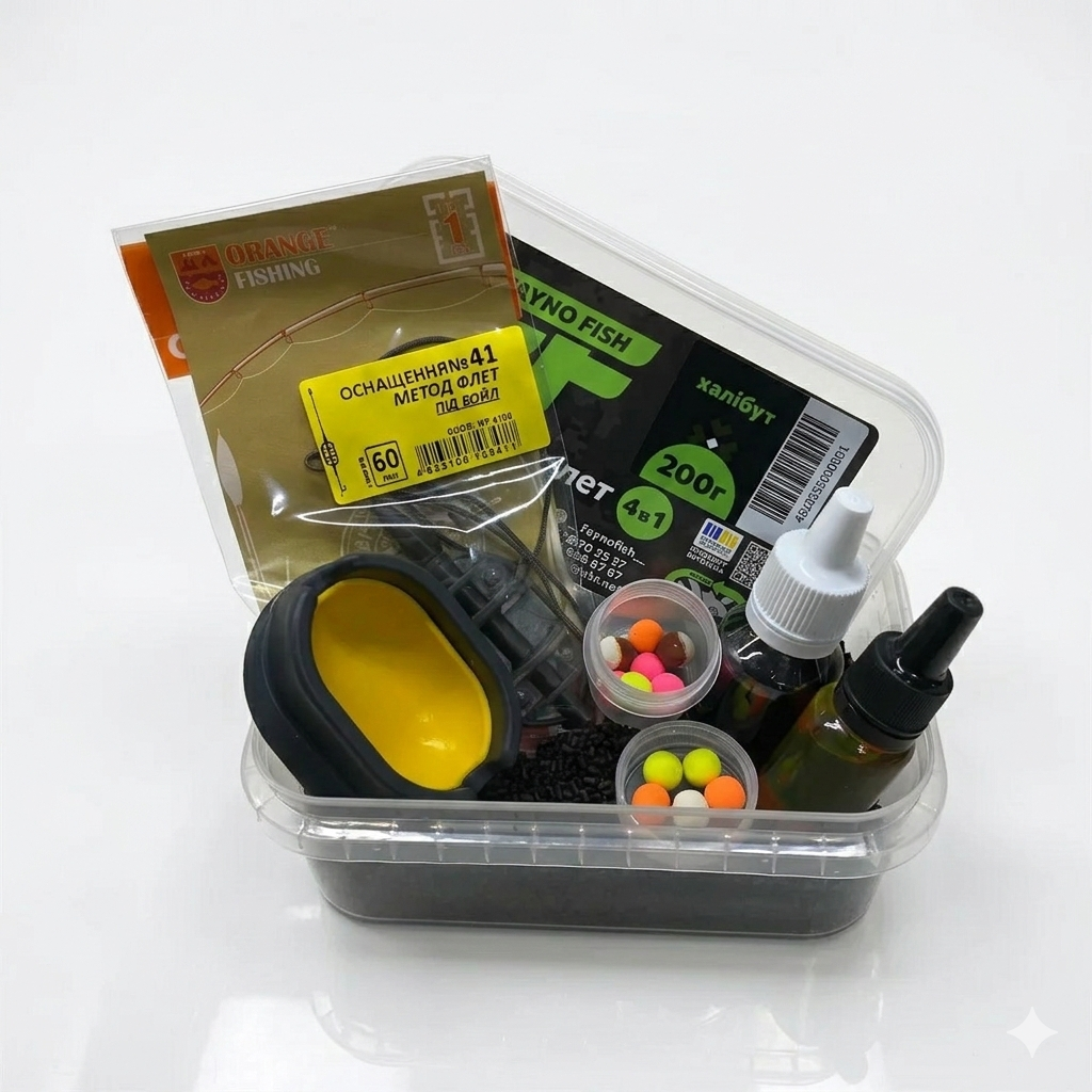 Методный пеллетс метод микс Foodie Fish халибут 6в1 200 г (2551565178)