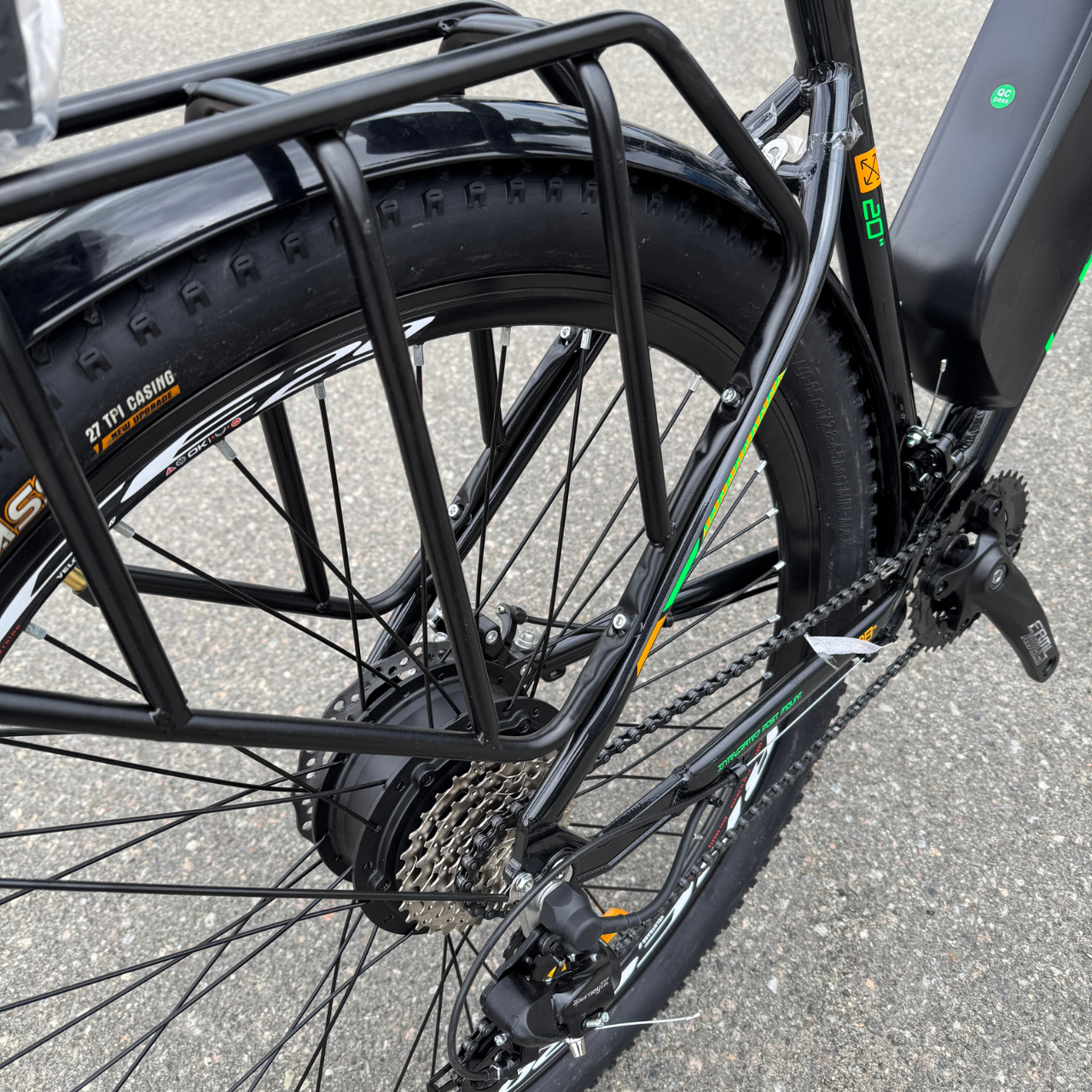 Велосипед з електроприводом AL Formula CURSOR MAN DD CS 28" 20" 48B 17,5Ахч 350 Вт 2025 року Сріблясто-зелений - фото 6