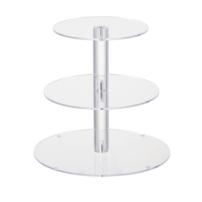 Витрина-горка для торта круглая 3 яруса из акрила Прозрачный (PTK-3p)