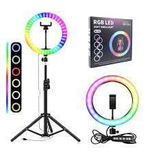 Кільцева лампа для студійного освітлення Ring RGB MJ 33 33 см з пультом та штативом для фото та відео - фото 7 Кільцева лампа для студійного освітлення Ring RGB MJ 33 33 см з пультом та штативом для фото та відео - фото 7