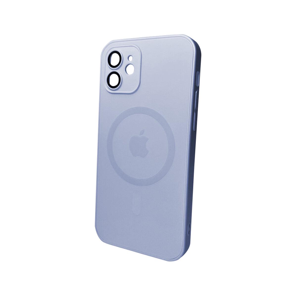 Противоударный чехол для Apple iPhone 12 AG Glass Matt Frame Color MagSafe / Sierra Blue