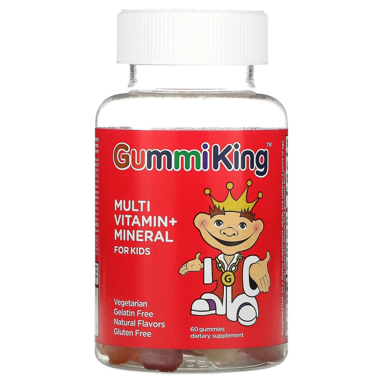 Мультивітаміни та мінерали для дітей GummiKing Multi Vitamin Mineral For Kids 60 жувальних мармеладок