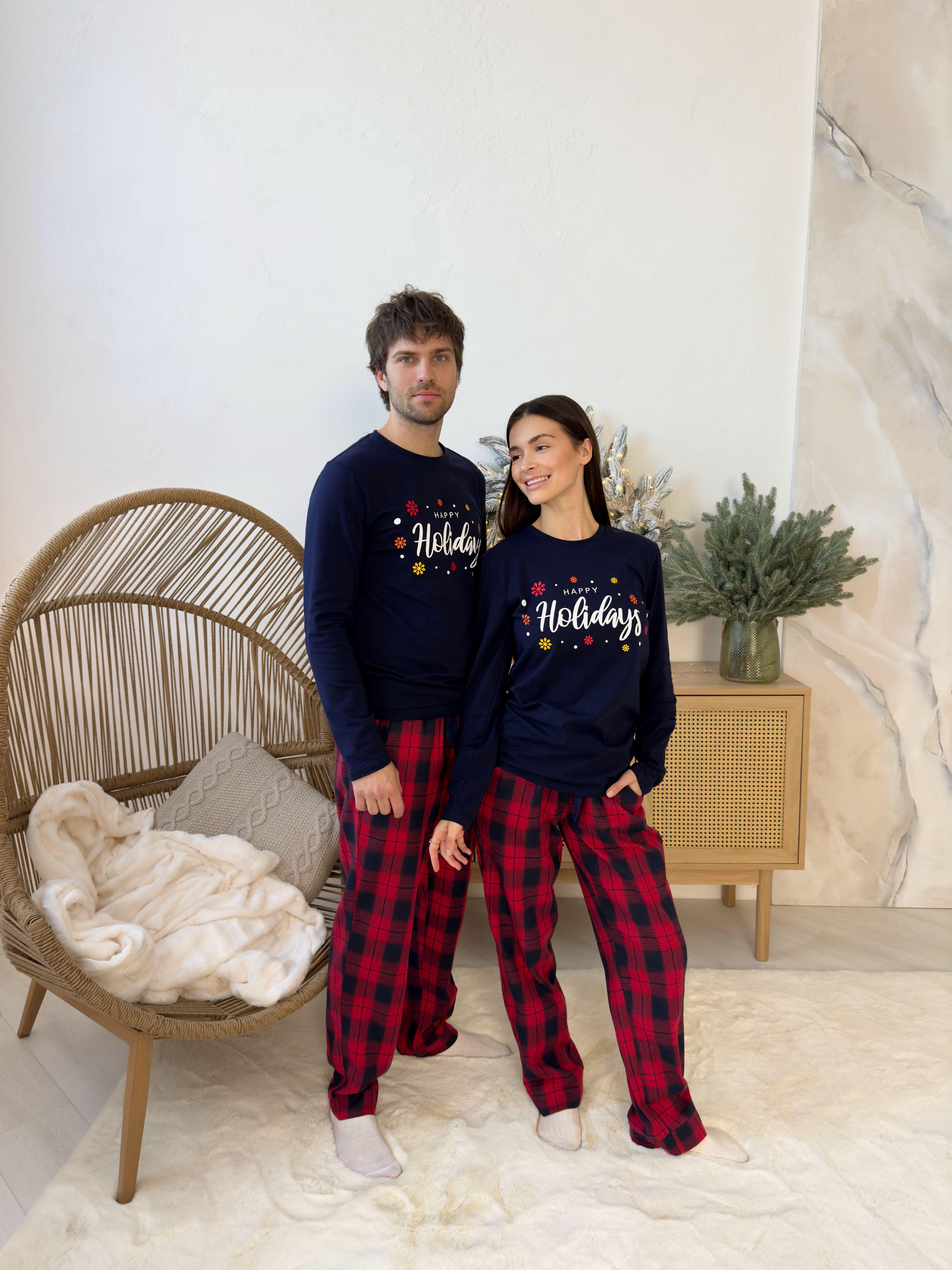 Пижама женская COSY Глен в клеточку M Красно-синий (F22PLW21) - фото 5