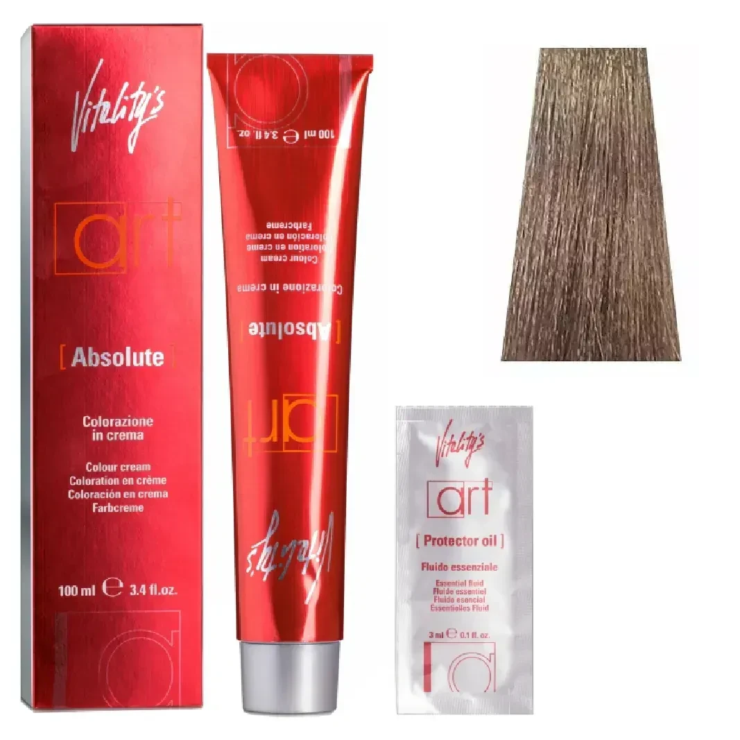 Крем-краска для волос с масляным коктейлем Vitality’s Art Absolute Hair Color Cream 9/11 Супер светлый глубокий пепельный блондин 100 мл