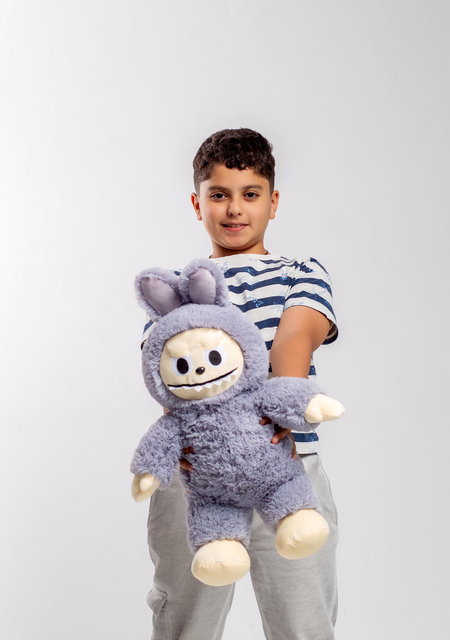 Игрушка мягкая Labubu Серый - фото 2