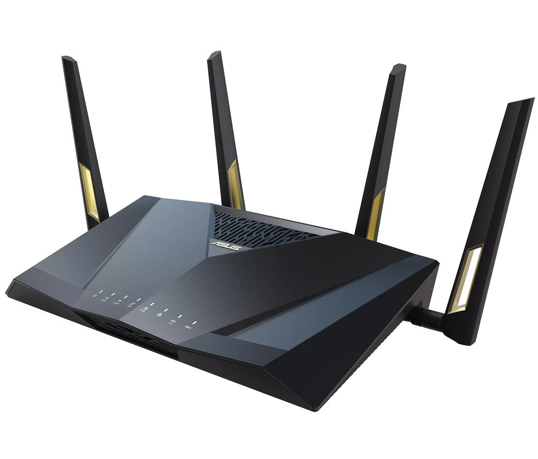 Роутер Asus RT-AX88U Pro Wi-Fi 6 2,4 GHz 1148 Mbps/5 GHz 4804 Mbps 4xGLan/1x2.5GLan/1x2.5GWan 1xUSB 3.2 WPS AiMesh 4 дводіапазонні фіксовані антени Black