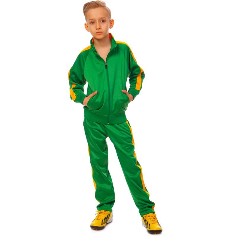 Спортивный костюм детский LIDONG LD-581 р. 32 145-155 см Зеленый/Желтый