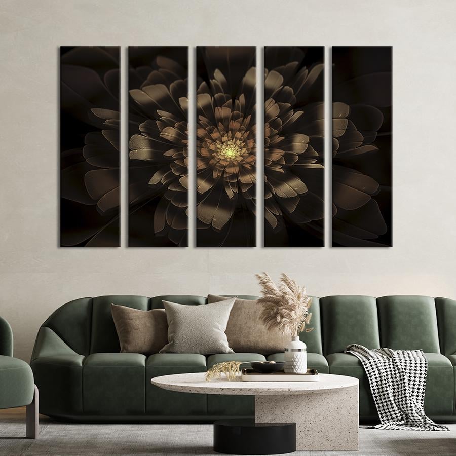 Картина на холсте Изумительная чёрная астра 87x50 см (876-51)