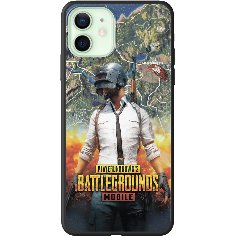 Чехол Boxface iPhone 12 PUBG Mobile Черный силикон (41161-up2309-41089)