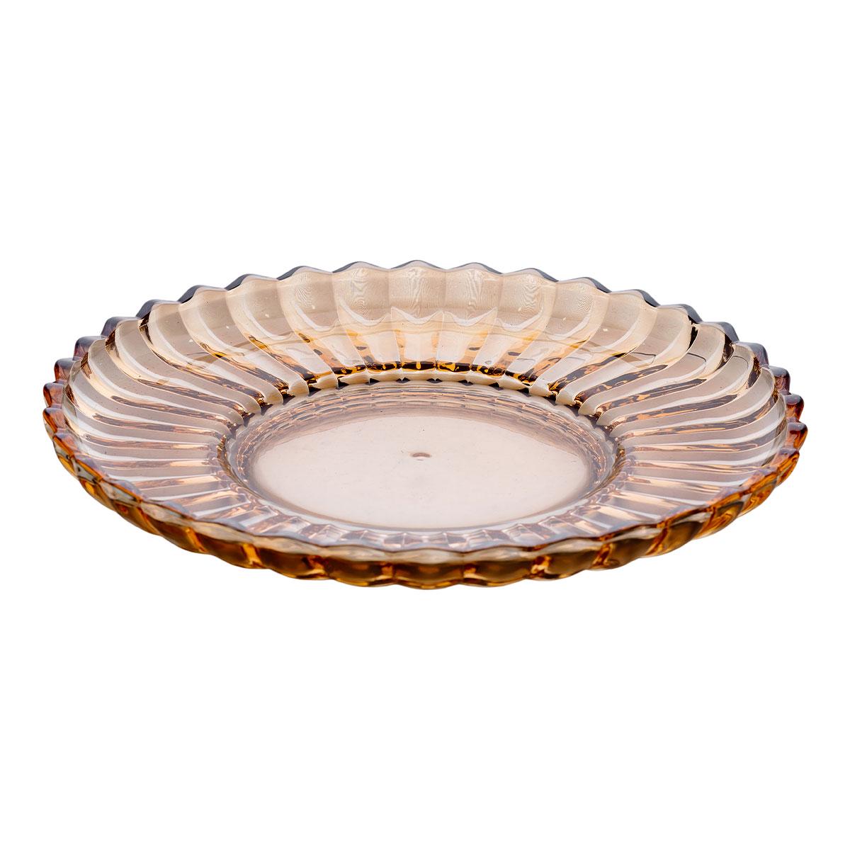 Блюдо сервірувальна скляна для подачі закусок/десертів/фруктів 28 см Прозорий (5998) - фото 6