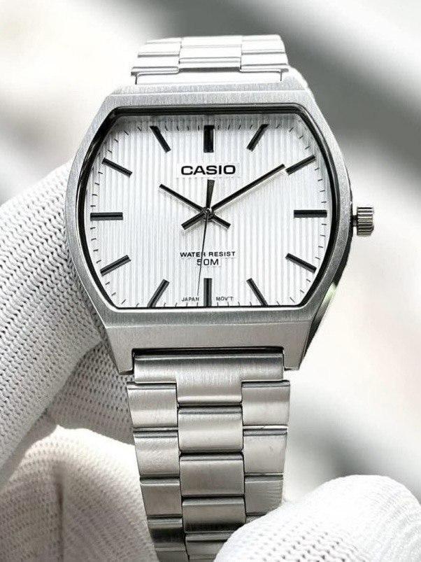 Мужские наручные часы Casio MTP-B140D-7A Timeless Collection со стальным корпусом Белый (2897319136)