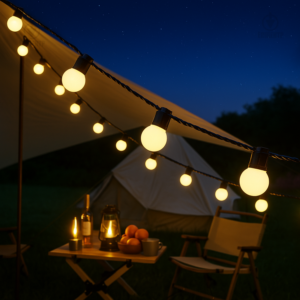 Гірлянда з матовими лампочками 220 V/10 м/40 LED послідовне підключення/тепле біле світло/для дому та вулиці (700209) - фото 12