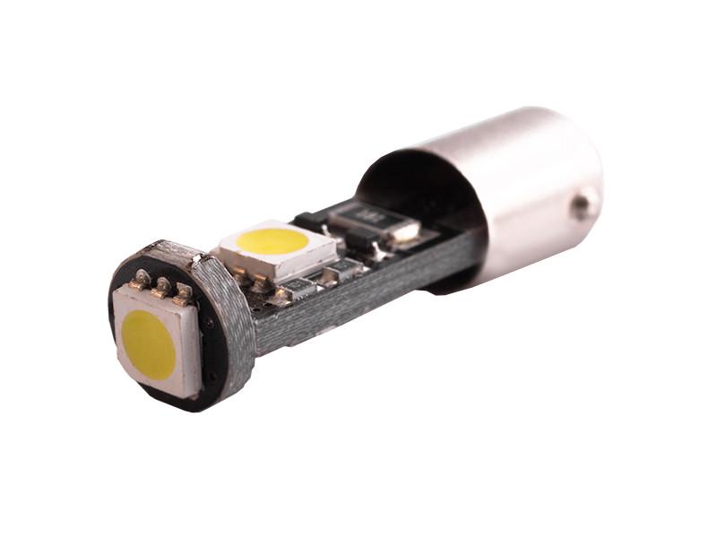 Автолампа светодиодная BA9S T4W 12 В с обманкой SMD5050-3led Белый (18)