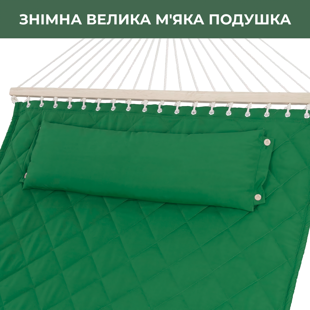 Гамак двомісний зі стійкою SOFT XXL 200x140 см Смарагдовий (2675286802) - фото 6 Гамак двомісний зі стійкою SOFT XXL 200x140 см Смарагдовий (2675286802) - фото 6