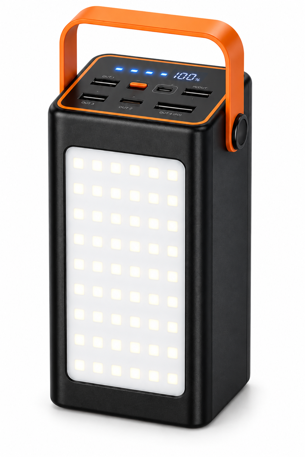 Повербанк Power Bank 100000 mAh 22,5W Fast Charge PD QC 3.0 с дисплеем для телефона Черный