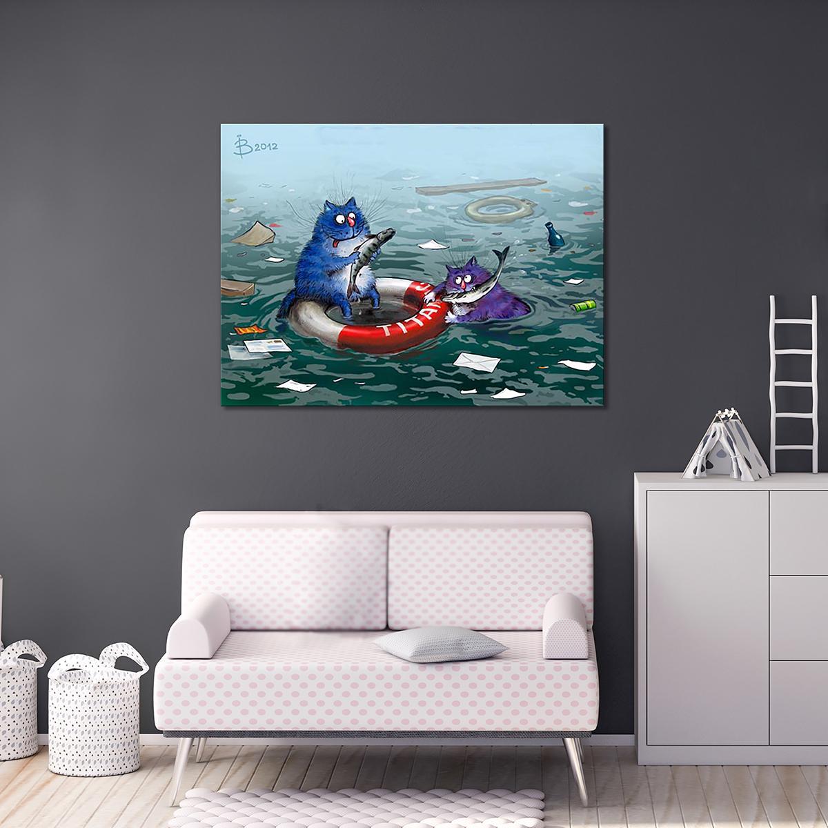 Модульная картина Спасение 1 модуль 60x90 см