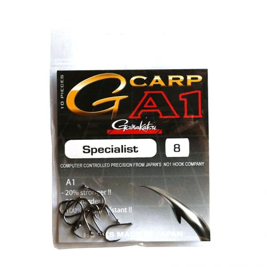 Крючок Gamakatsu A1 G-CARP SPECIALIST №8 10 шт. (3KB5021)
