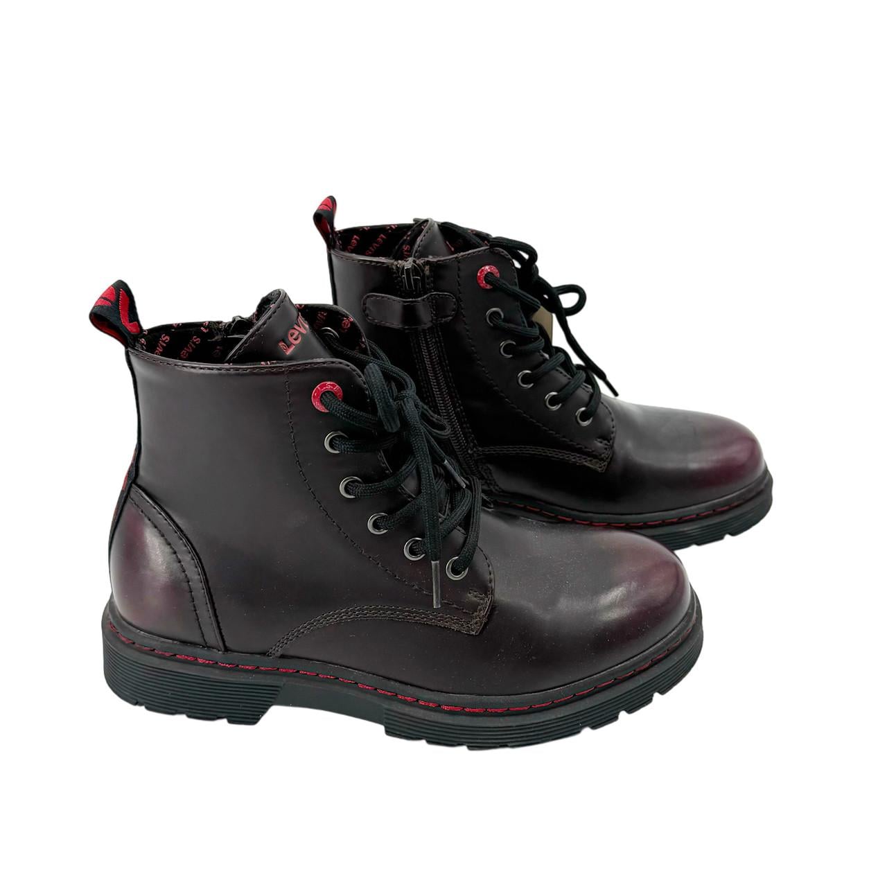 Ботинки LEVIS CLOVER 0021S полированная кожа р. 36 Бордовый (32539998)