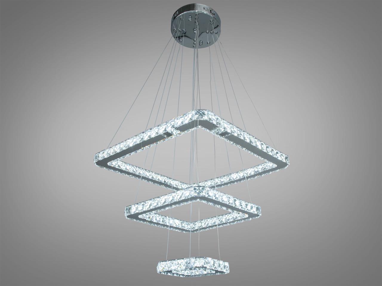 Люстра-подвес хрустальная LED 7220-8W/500+340+180HR (2437600173)