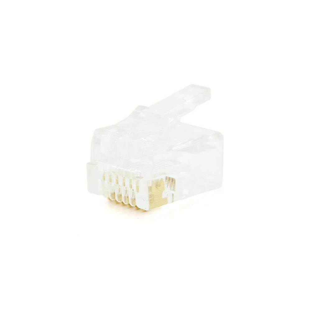 Коннектор телефонный PiPo RJ-12 6P6C 6-позиционный 6-контактный UTP Cat-3 Q10 (YUT_V4948)