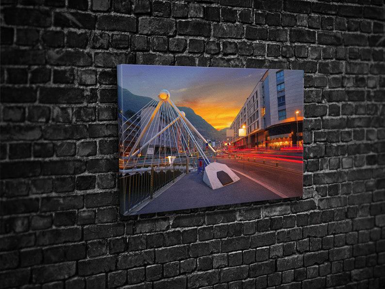 Картина для интерьера Парижский мост 120x80 см (625)