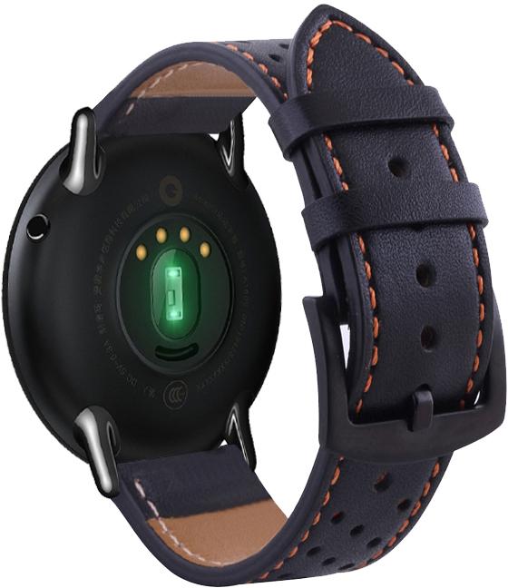 Ремешок кожаный Classico для Amazfit Pace Black/Orange (16917)