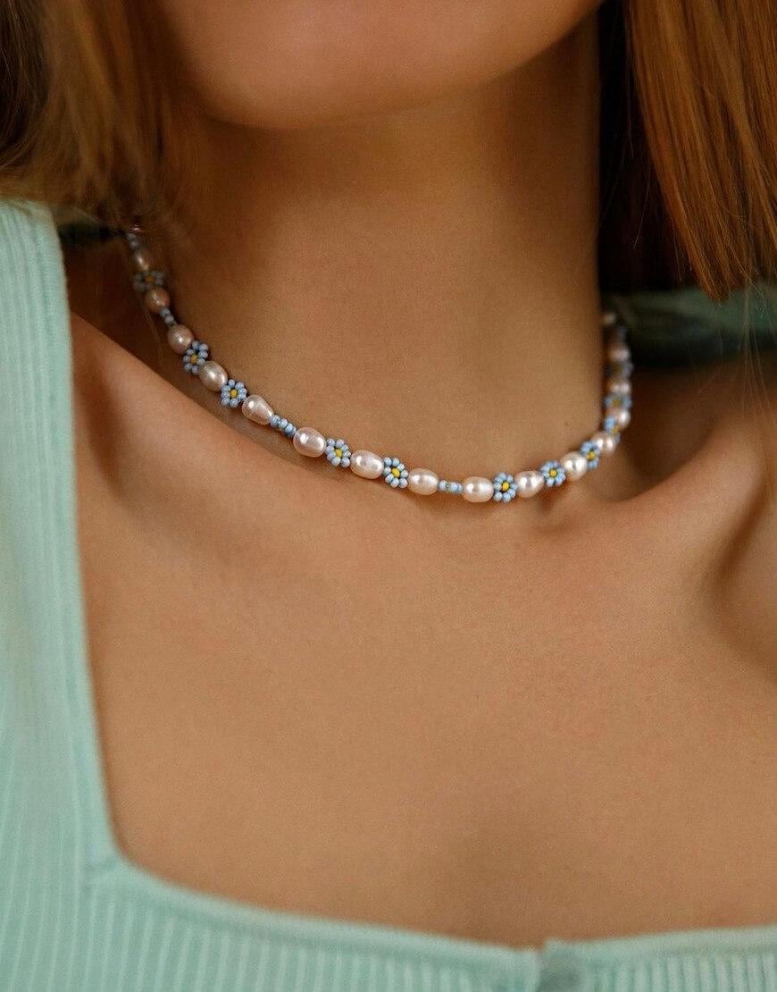 Кольє Daisy in Blue SILVER STORIES мульті One size