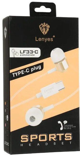 Наушники Lenyes TYPE C "LF33" White