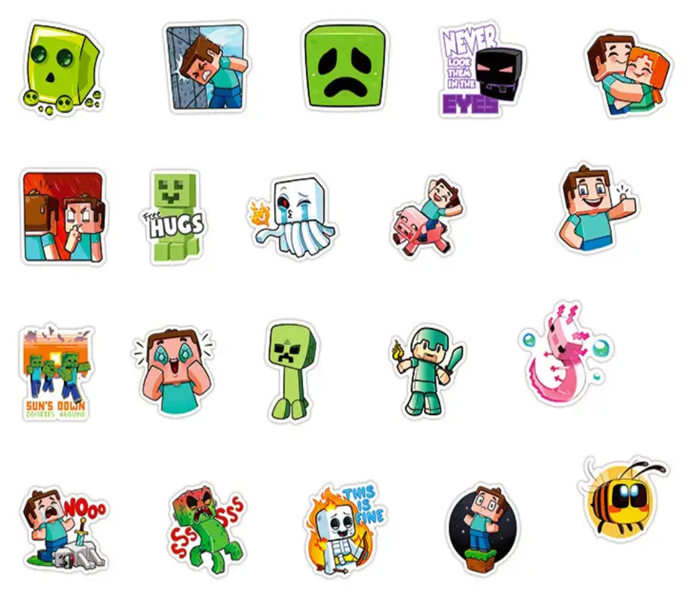 Наклейки стикеры Maincraft для гаджета/телефона/авто 20 шт. (10165)