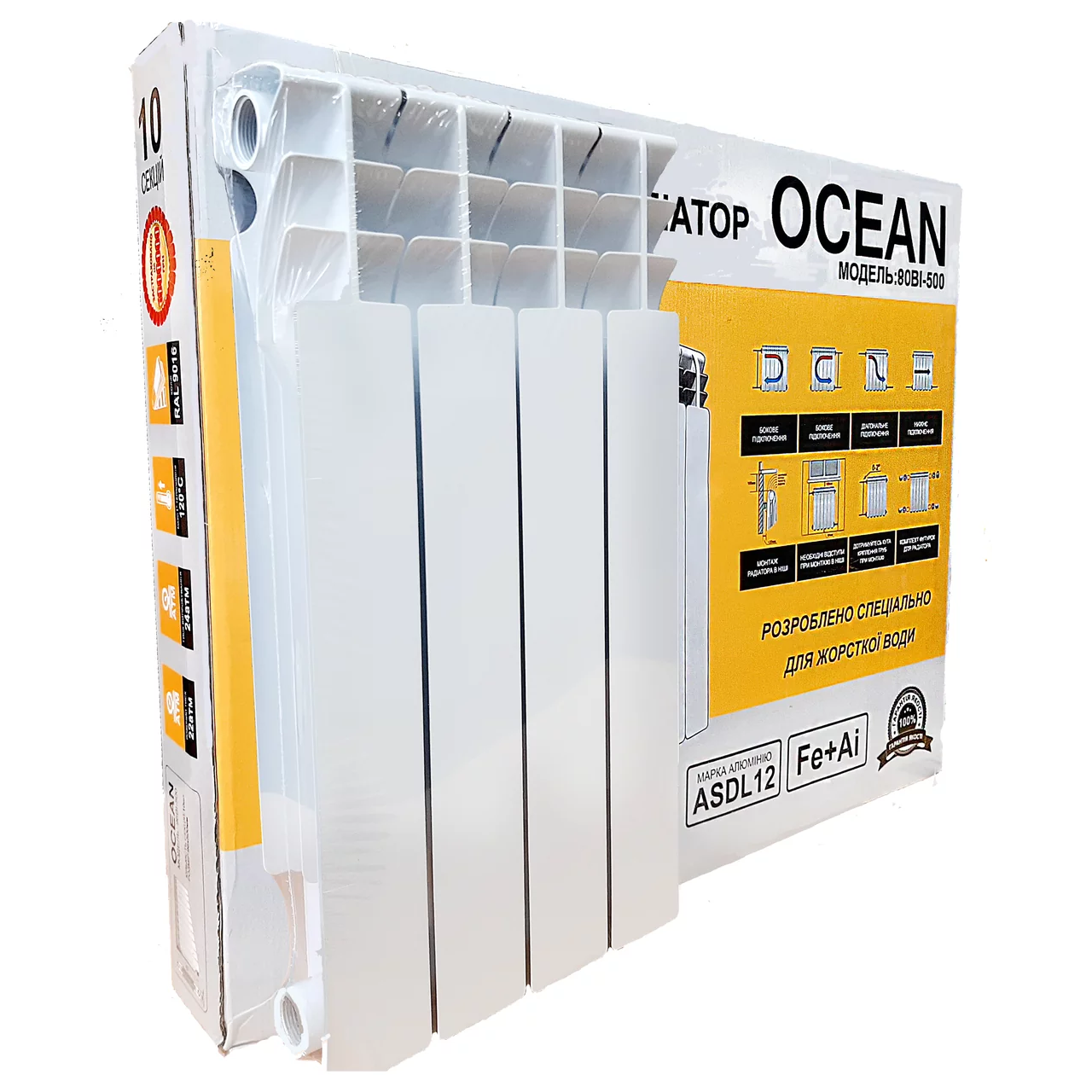 Радіатор біметалічний Ocean 425х80 202B AL+ST