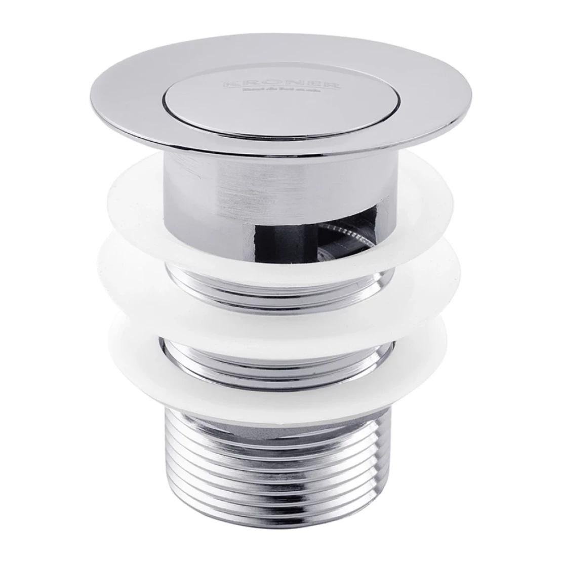 Клапан донный для раковин Kroner KRM C962-1 1 1/4" с переливом Хром (SVR-CV022945)